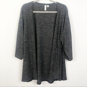 TACERA | Dark Gray Open Front Kimono Cardigan Sweater Women’s Size Large